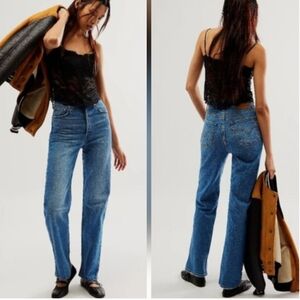 Levi's Premium Ribcage Straight Jeans Button Fly Size 24